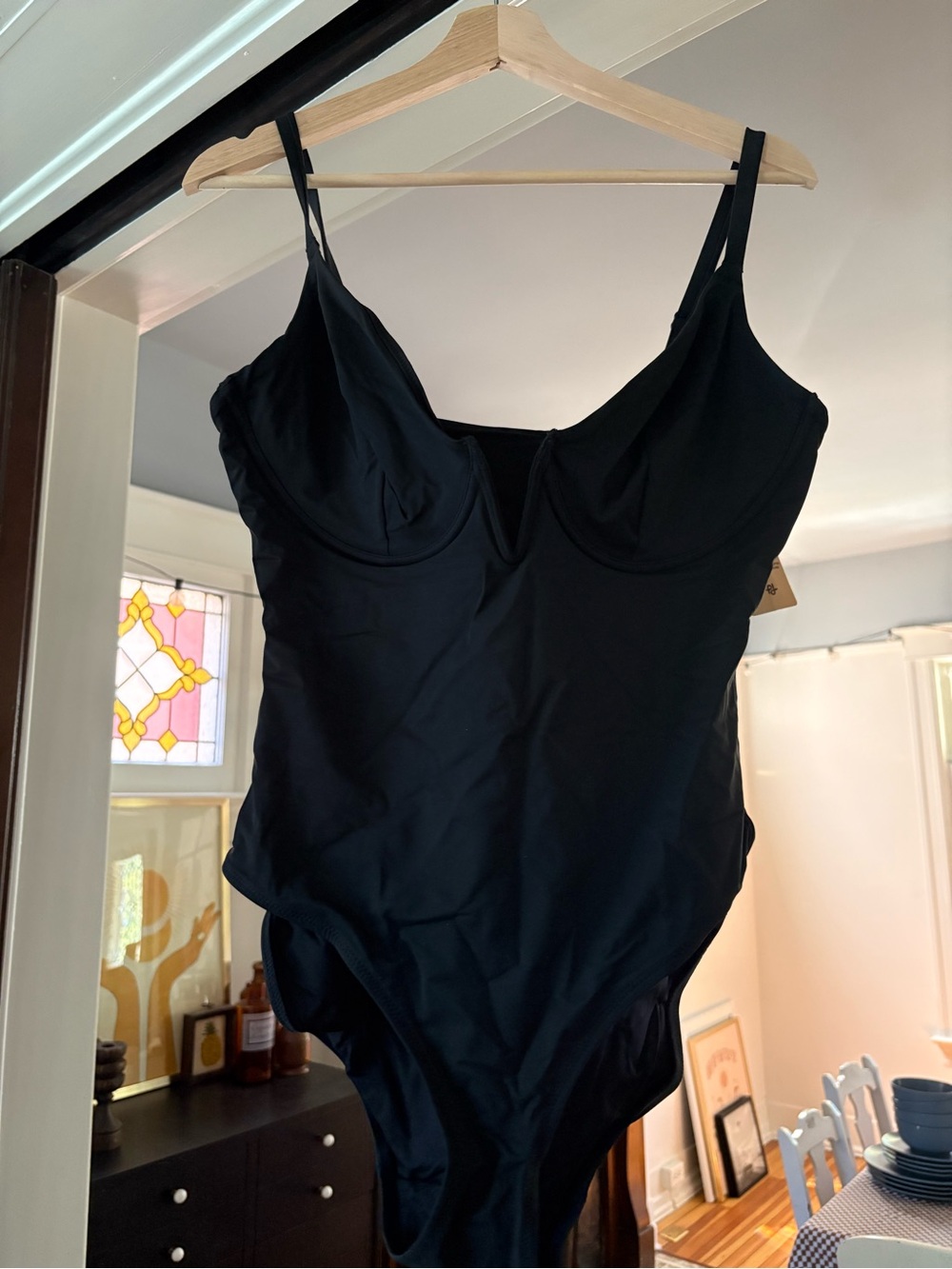 XLBlack One-Piece Swimsuit with Built-In Support (Shapewear)